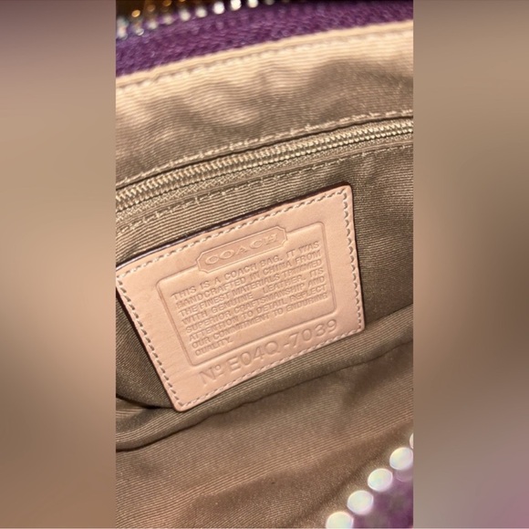 Coach Signature Shoulder Bag with Pink Accent - Picture 2 of 6